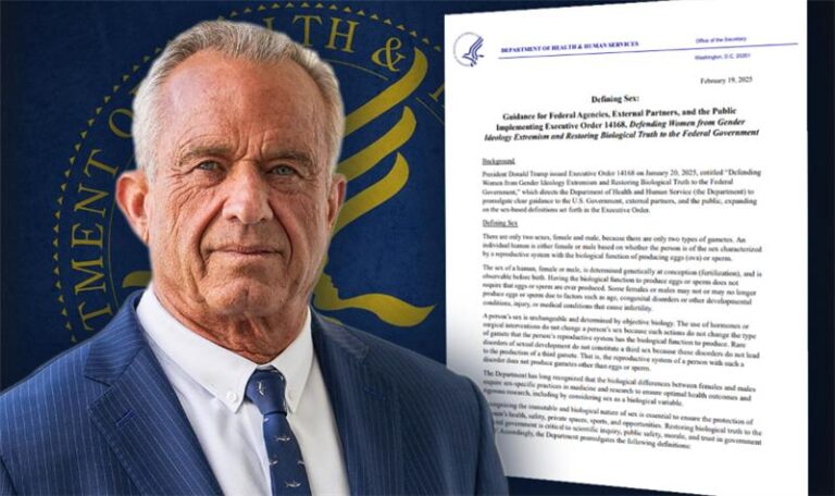 HHS oficjalnie ogłasza, że istnieją tylko dwie płcie